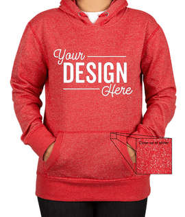 J. America Women's Glitter Pullover Hoodie - Color: Red