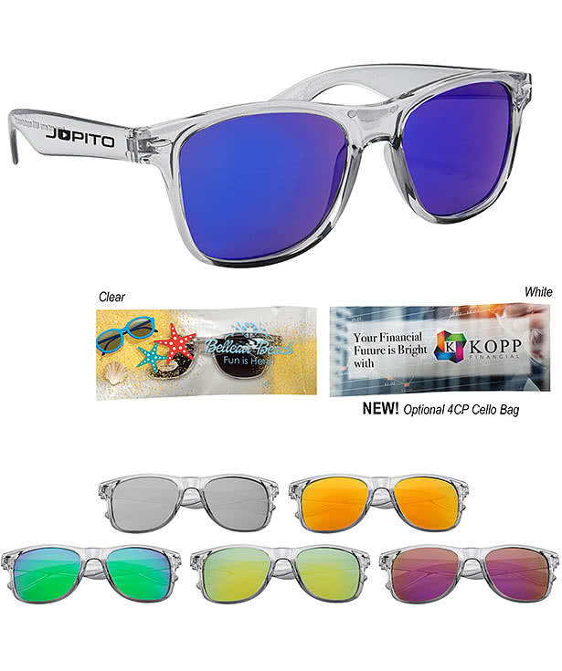 Recycled Frame Mirrored Malibu Sunglasses