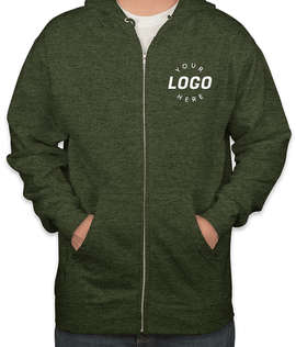 Independent Trading Zip Hoodie - Color: Army Heather