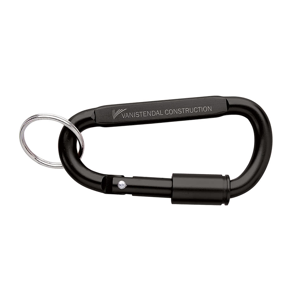 Laser Engraved Keyring Carabiner with Lock
