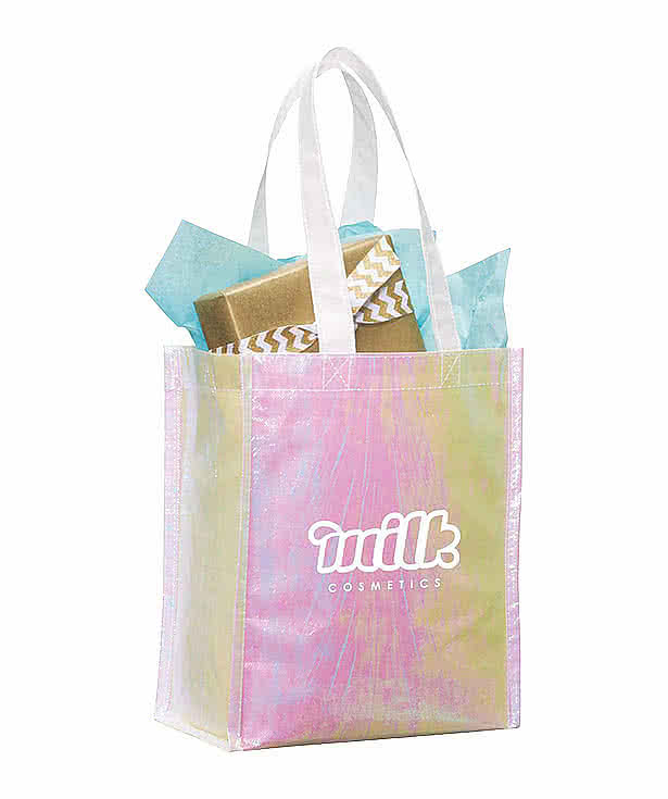 Small Iridescent Non-Woven Gift Tote Bag