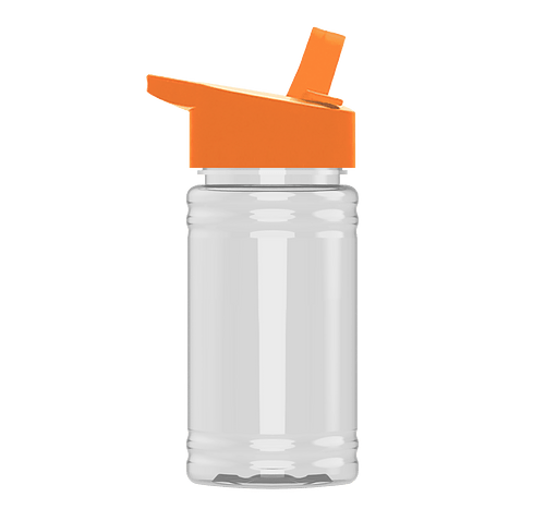 16 oz. Mini Bottle with Flip-Straw Lid in Orange