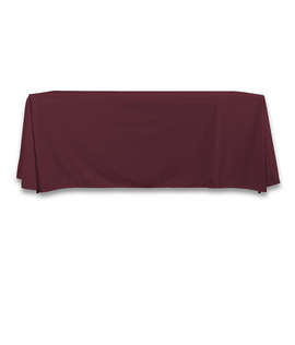 Full Color 6' LazerLine Throw Tablecloth - Color: Burgundy