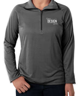 Under Armour Women's Tech Stripe Quarter Zip Performance Shirt - Color: Black