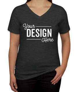 Canada - Bella + Canvas Women's V-Neck T-shirt - Color: Dark Grey Heather