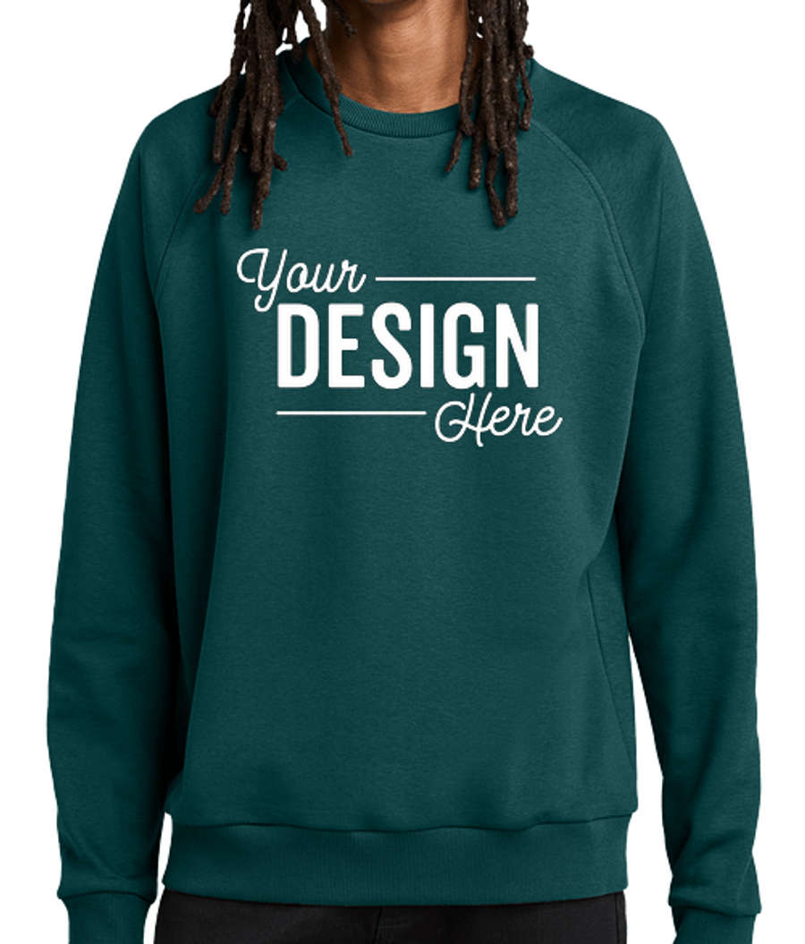 Allmade Organic Jersey Blend Fleece Crewneck Sweatshirt in Deep Sea Green