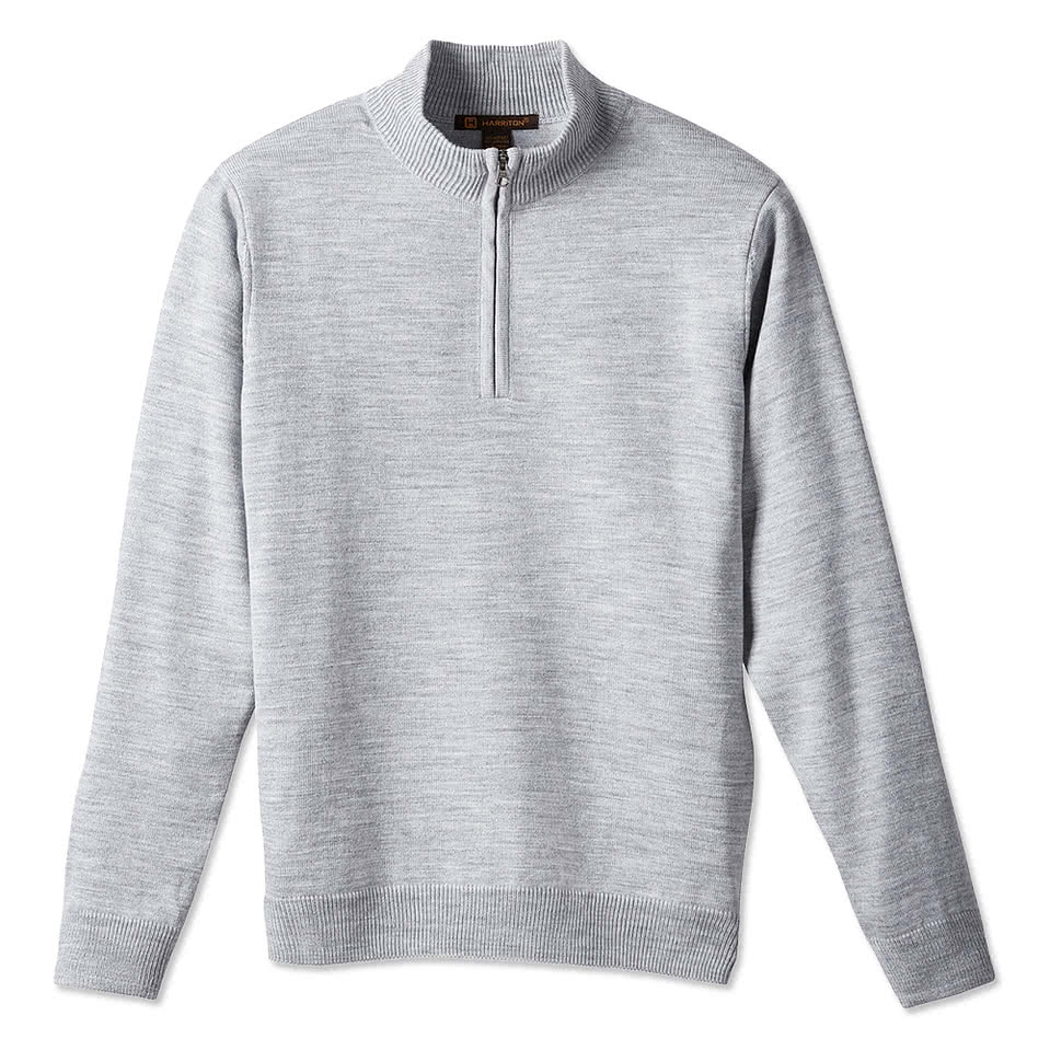 Harriton Pilbloc Jersey Knit Quarter Zip Sweater