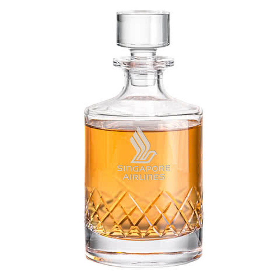Laser Etched 28 oz. Heceta Decanter with Lid in Clear