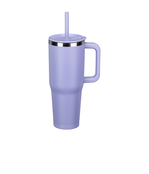 Full Color 40 oz. SENSO Summit Insulated Travel Mug with Straw in Purple