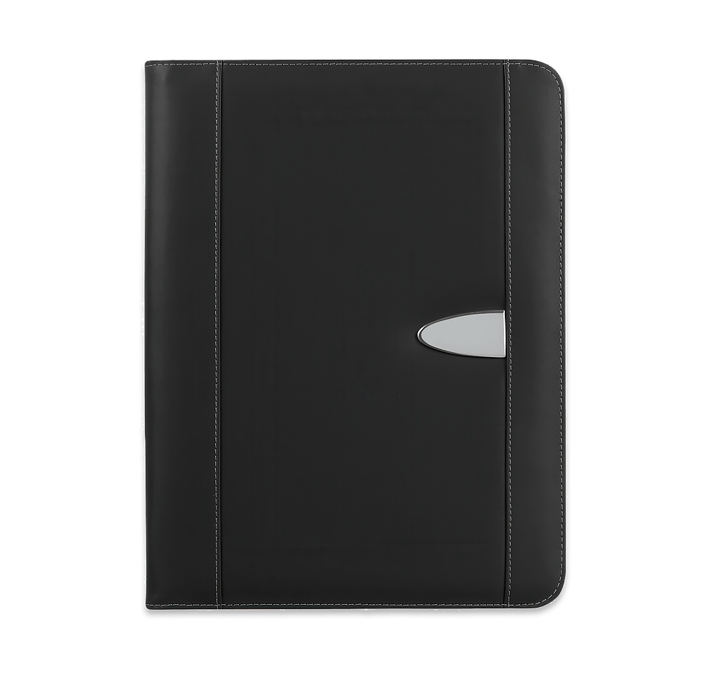 Eclipse Bonded Leather Zippered Padfolio with Calculator-default
