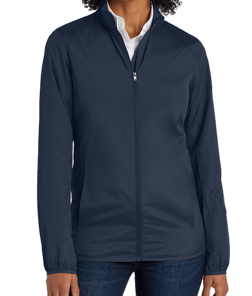 Port Authority Women's Zephyr Unlined Windbreaker Jacket in Dress Blue Navy