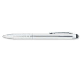 Preston Dual Ballpoint Stylus Pen (blue ink) - Color: Silver