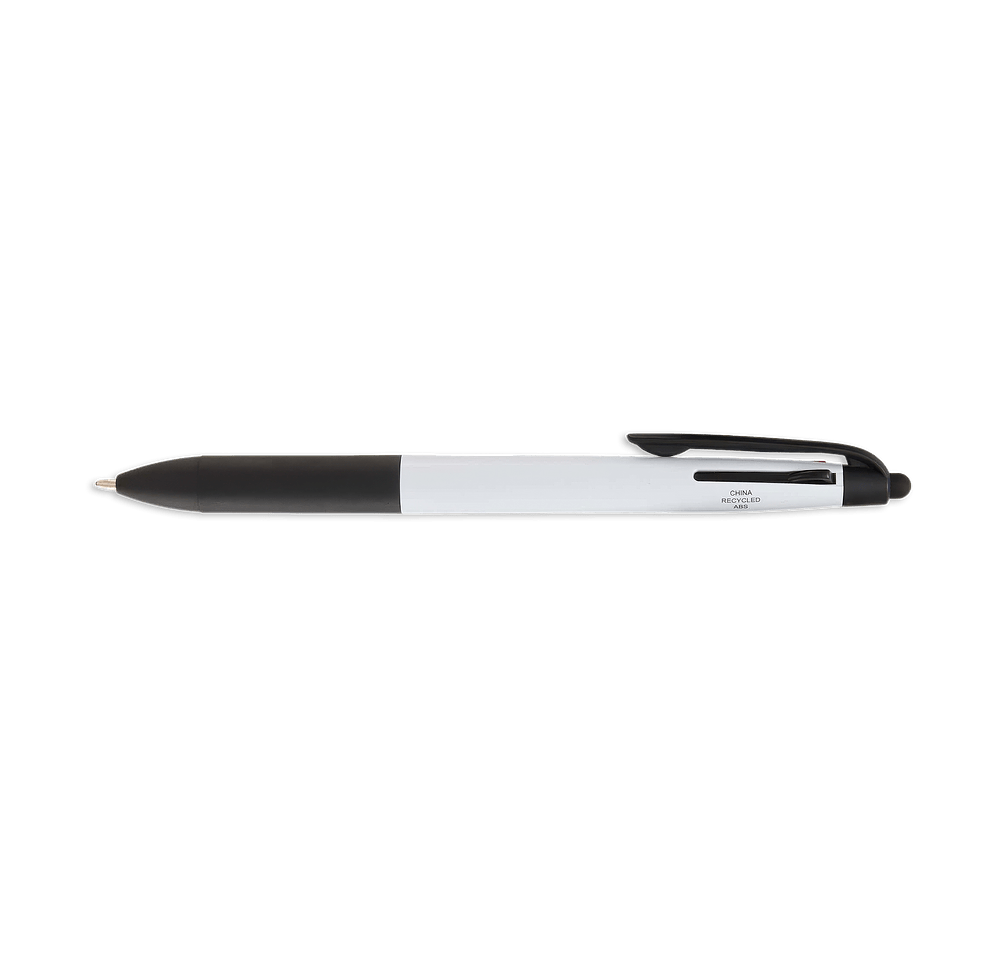 3-in-1 Retractable Recycled Stylus Pen (color ink)-default
