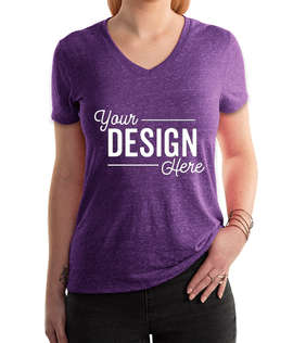 Jerzees Women's Snow Heather V-Neck T-shirt