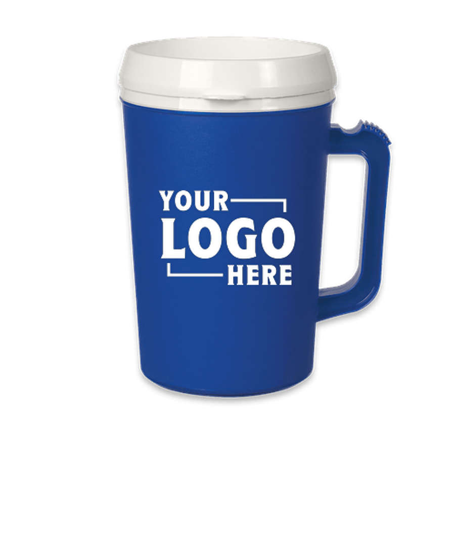 34 oz. Thermo Insulated Plastic Mug in BLUE