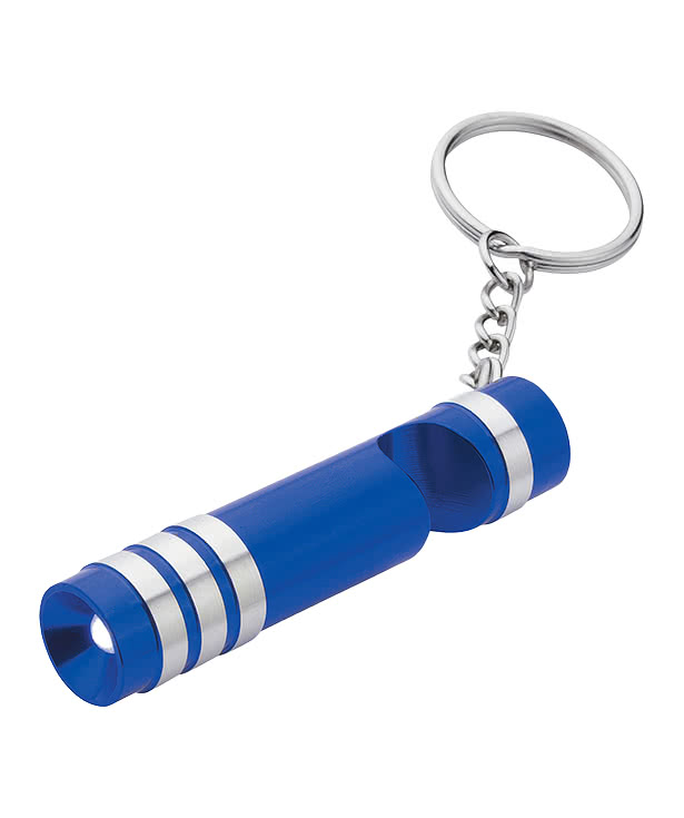 Laser Engraved Versa Aluminum LED Flashlight Keychain with Bottle Opener