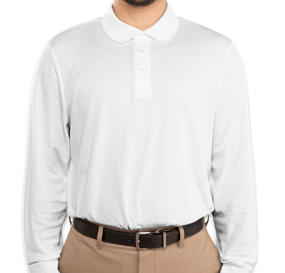 Devon & Jones CrownLux Long Sleeve Performance Polo - Embroidered-default