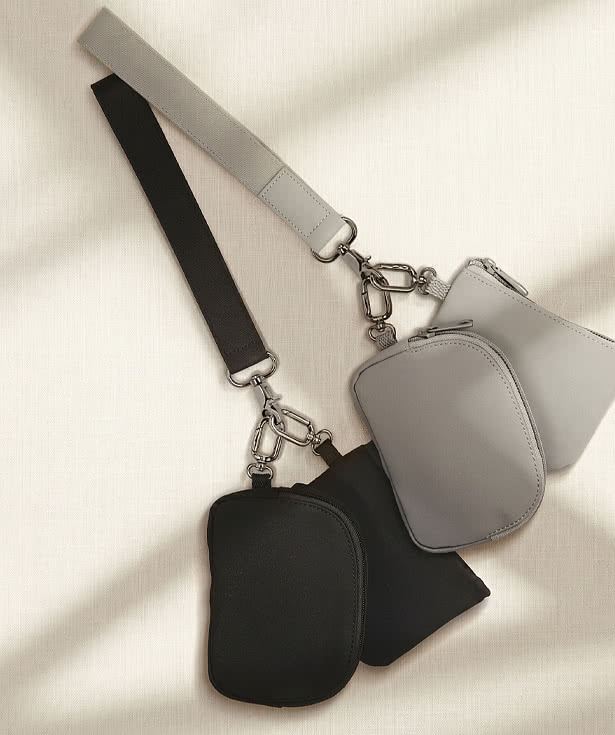 Clip N Go Recycled Dual Pouch Wrist Lanyard