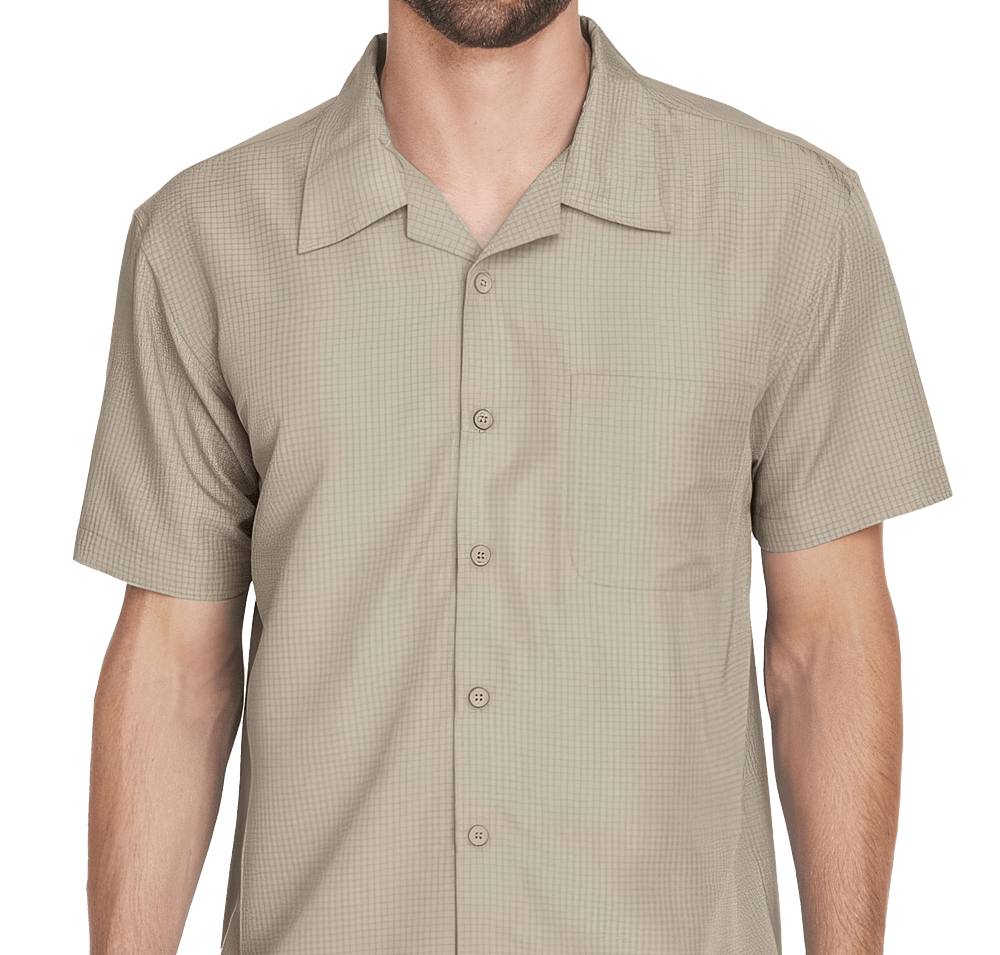 Harriton Barbados Textured Camp Shirt-default