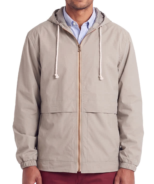 Custom Weatherproof Vintage Hooded Rain Jacket - Design Rain