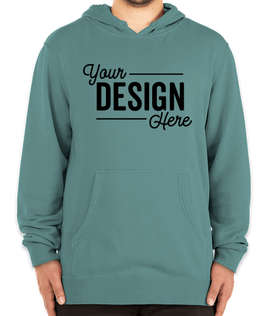 Independent Trading Pigment Dyed Pullover Hoodie - Color: Pigment Alpine Green