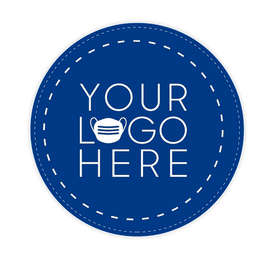 Customized Full Color 12" Circle Floor Decal - Color: Royal Blue