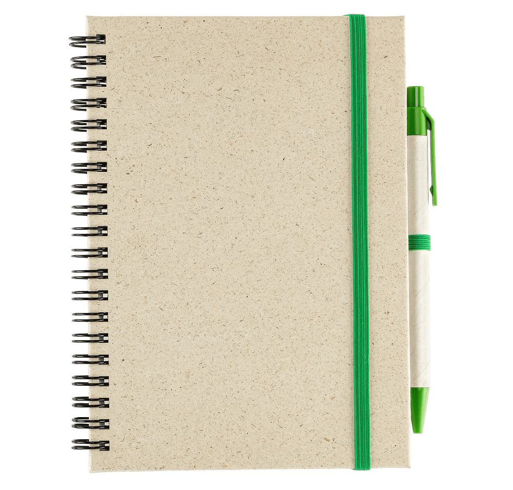 Prairie Fragrant Grass Recycled Spiral Notebook with Pen-default