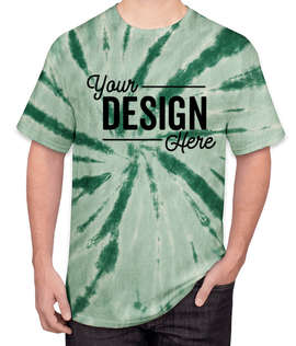Port & Company Tie-Dye T-shirt - Color: Forest Green