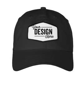 Ahead Largo Washed Twill Baseball Hat with White Hexagon Patch - Color: Black