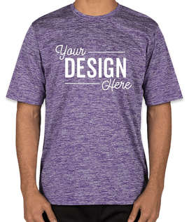 Sport-Tek Electric Heather Performance Shirt - Color: Purple Electric