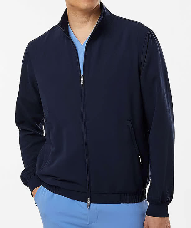 Jaanuu Wolfe Everyday Six-Pocket Full-Zip Scrub Jacket - Printed