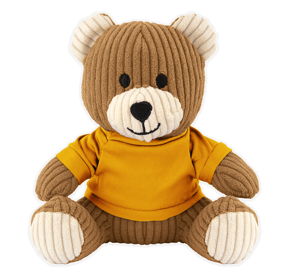 6" Barry Corduroy Bear Plush Animal with T-shirt-default