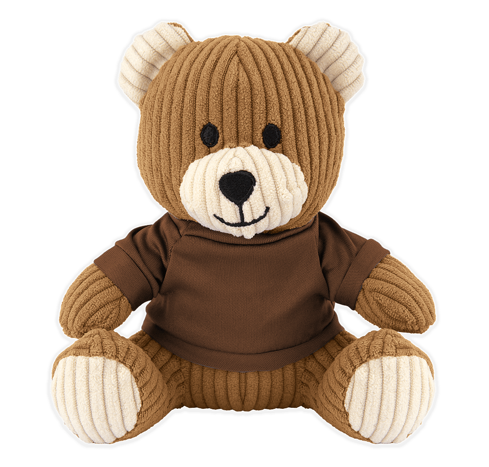 6" Barry Corduroy Bear Plush Animal with T-shirt-default
