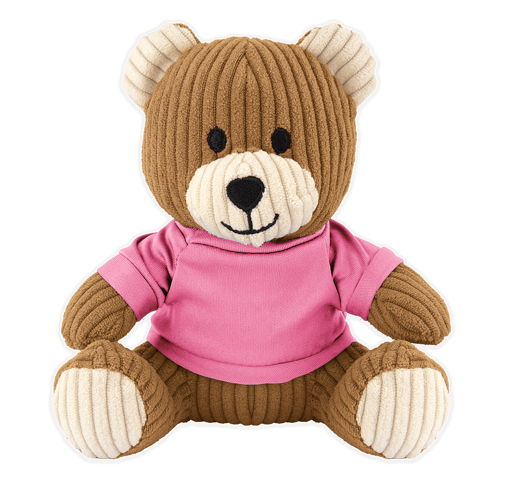 6" Barry Corduroy Bear Plush Animal with T-shirt-default