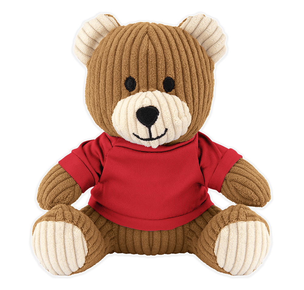 6" Barry Corduroy Bear Plush Animal with T-shirt-default