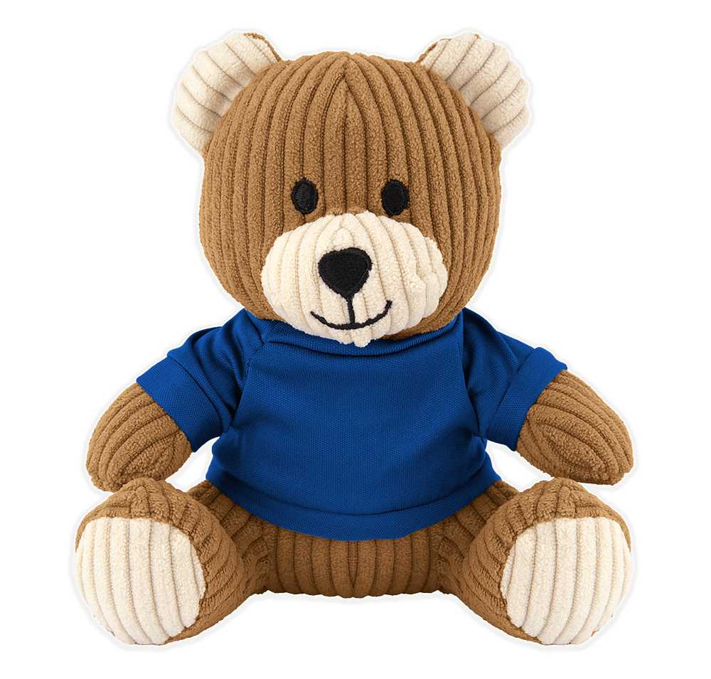 6" Barry Corduroy Bear Plush Animal with T-shirt-default