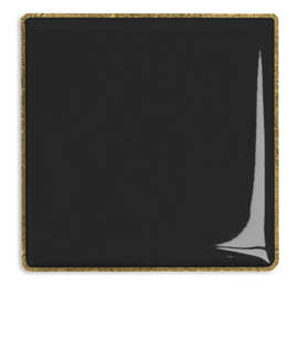 1" Square Lapel Pin - Color: Black / Brass