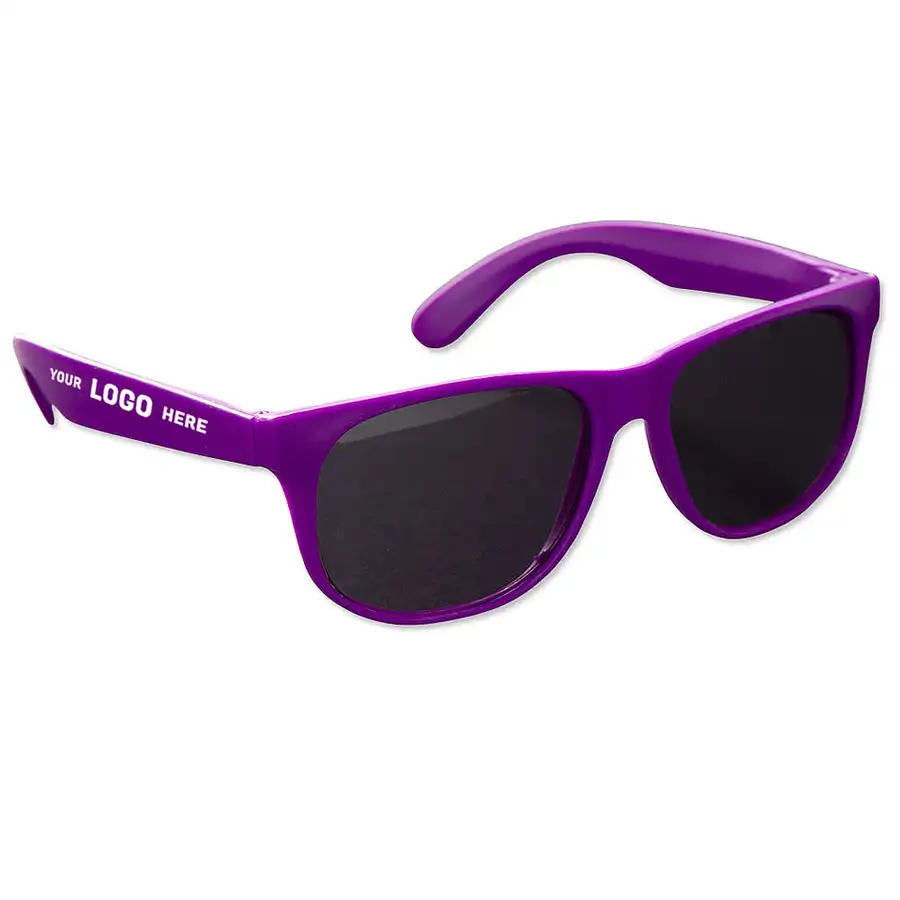 Single-Tone Matte Sunglasses with custom logo
