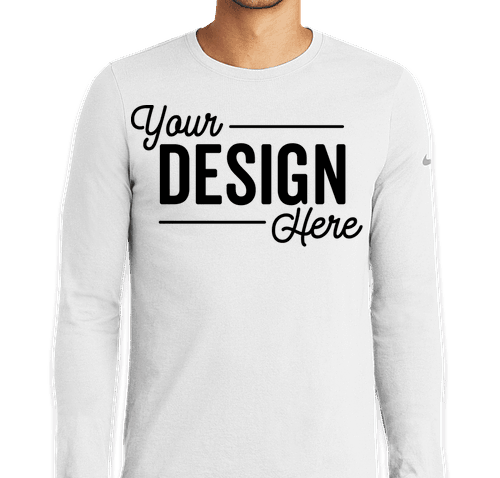 Nike Dri FIT Long Sleeve Jersey Blend Performance Shirt
