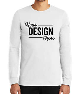 Nike Dri-FIT Long Sleeve Performance Blend Shirt - Color: White