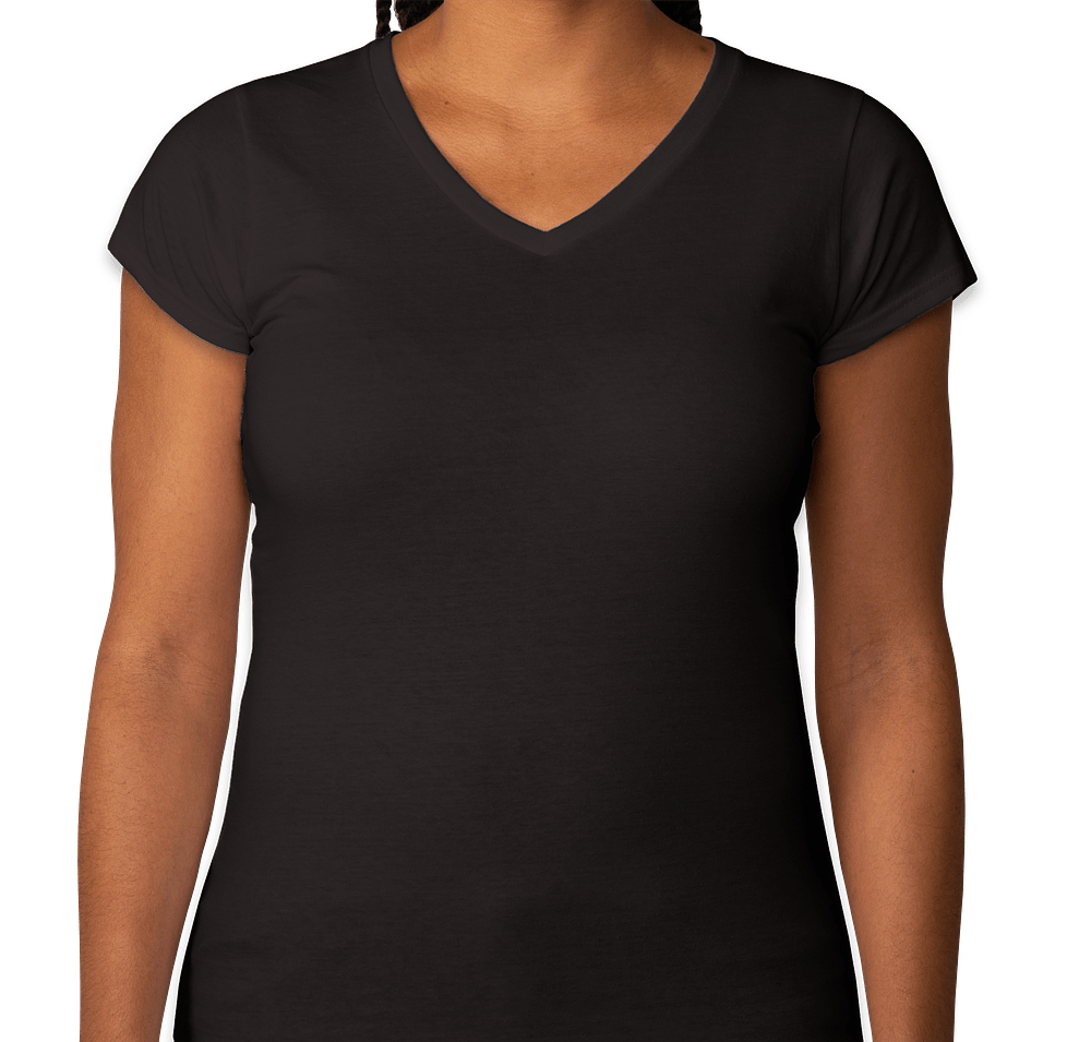 Gildan Women's Slim Fit Softstyle V-Neck Jersey T-shirt-default