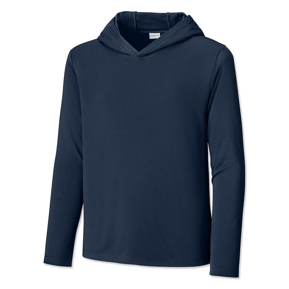 Sport-Tek Youth UPF 50 Hooded Long Sleeve Performance Shirt
