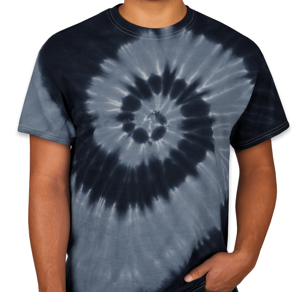 Dyenomite 100% Cotton Two-Tone Spiral Tie-Dye T-shirt-default