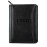 Debossed Renaissance Jr. Leather Zippered Padfolio