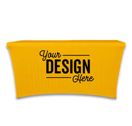 Full Color 6' Stretch Tablecloth - Color: Athletic Gold