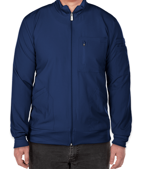 Cherokee Infinity Full Zip Warm-Up Scrub Jacket in Navy