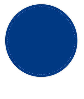 Full Color 4 in. Circle Vinyl Decal - Color: Royal Blue