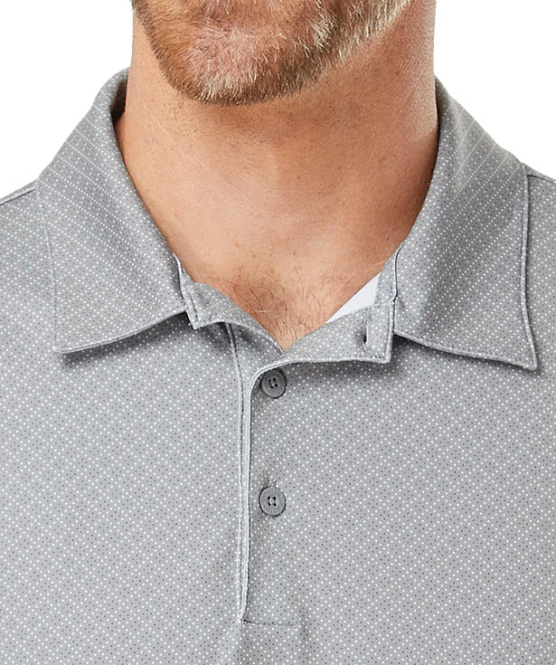 Adidas Diamond Dot Print UPF 50 Performance Polo - Printed