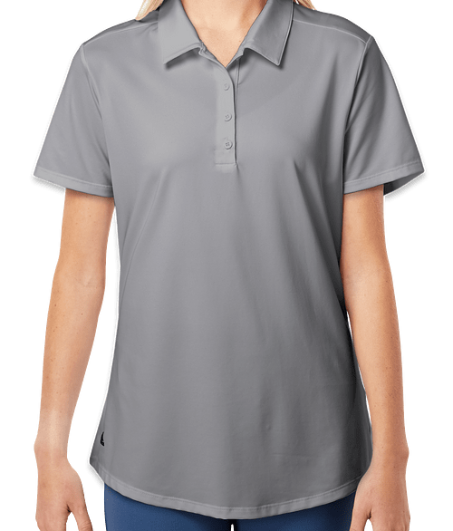 Adidas Women's Ultimate Recycled UPF 50 Performance Polo - Printed in Grey Three