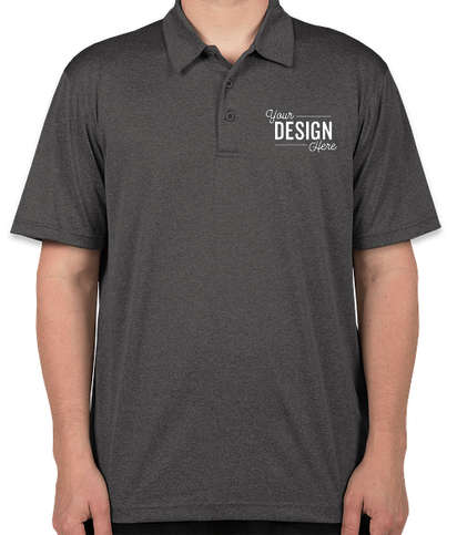 Sport-Tek Heather Contender Performance Polo - Embroidered - Graphite Heather